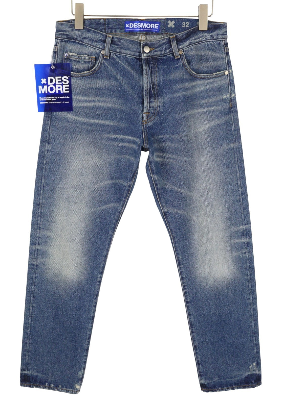 DESMORE 5 Tasche Alex Dark Blue Men Jeans W32 Slim Button Fly
