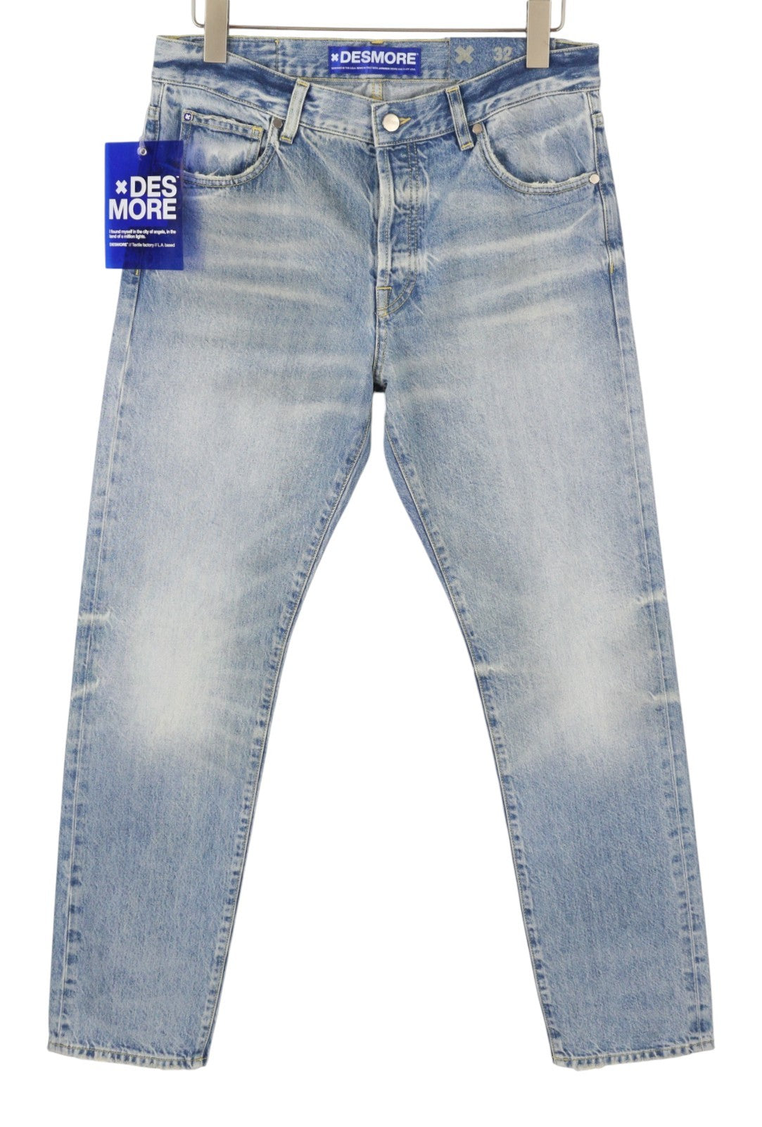 DESMORE 5 Tasche Alex Light Blue Men Jeans W32 Slim Button Fly