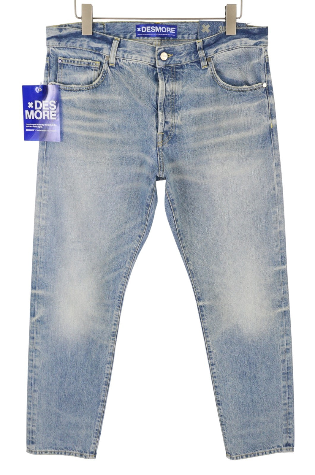 DESMORE 5 Tasche Alex Light Blue Men Jeans W36 Slim Button Fly