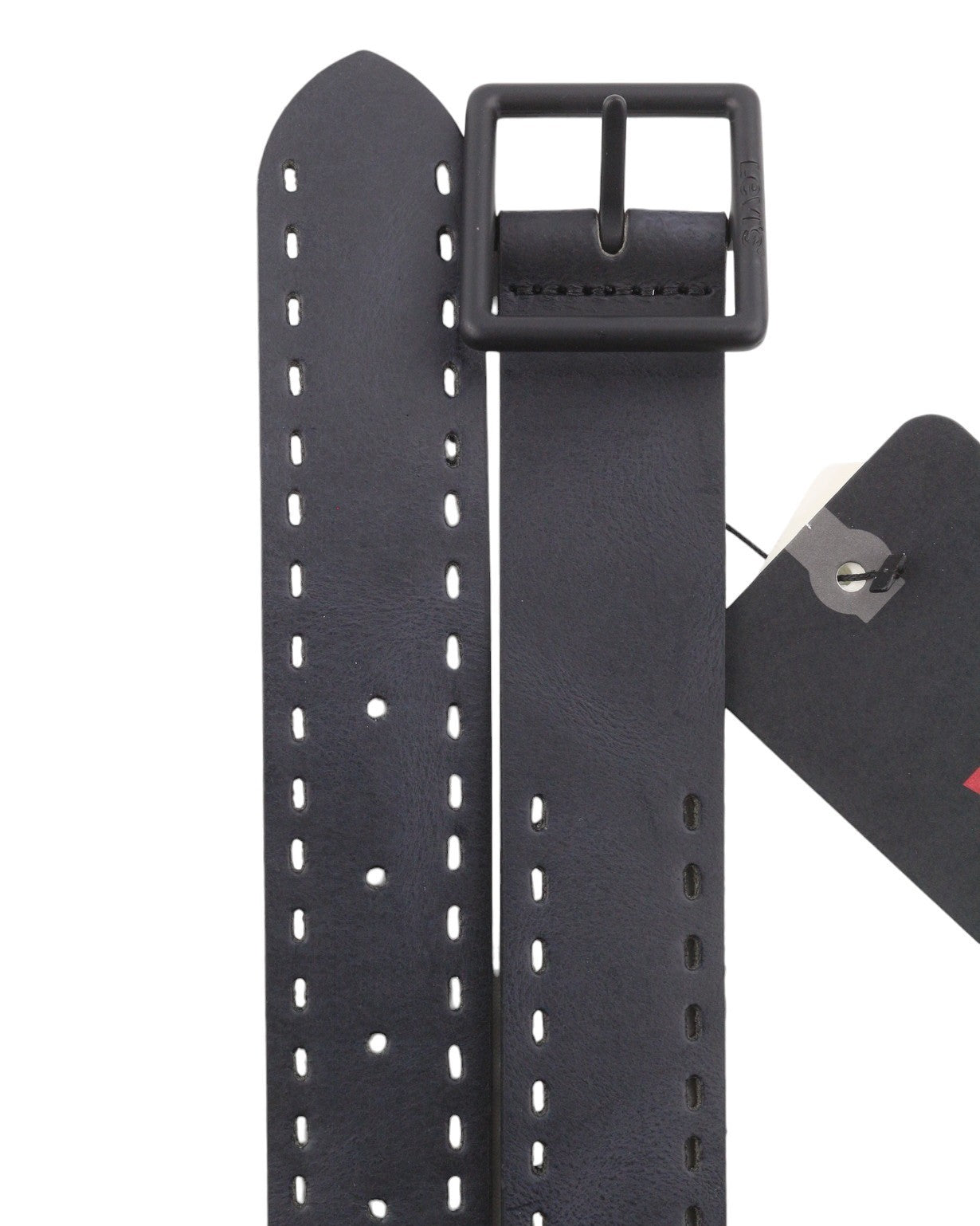 LEVI'S Men Belt 100 CM Black Bovine Leather Blend Casual Buckle