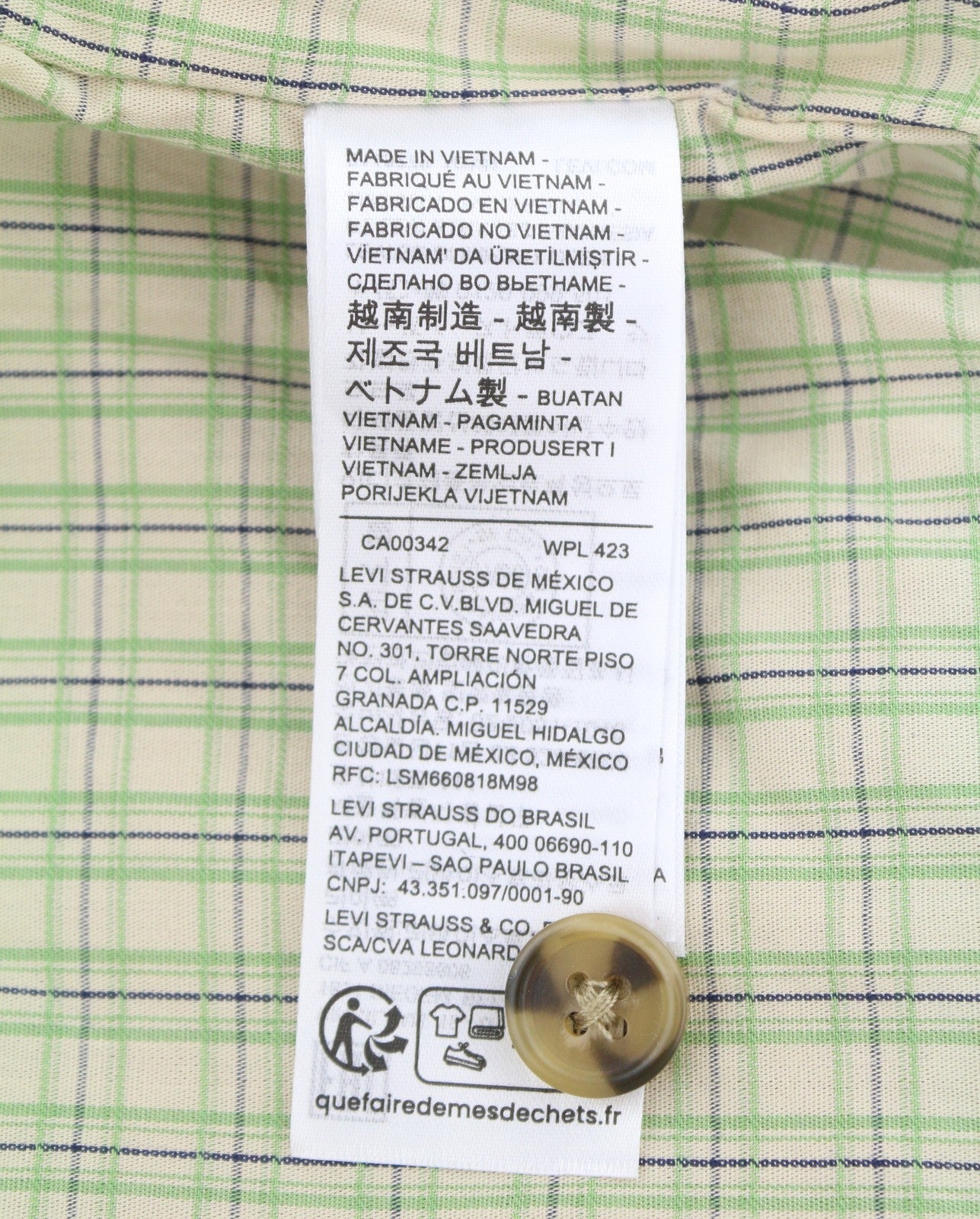 LEVI'S Men Jacket 2XL Beige Band Neck Full Zip Lightweight Bomber