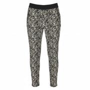 MAISON SCOTCH Women Trousers M Black Zebra Pattern Zip Bottoms Sweatpants