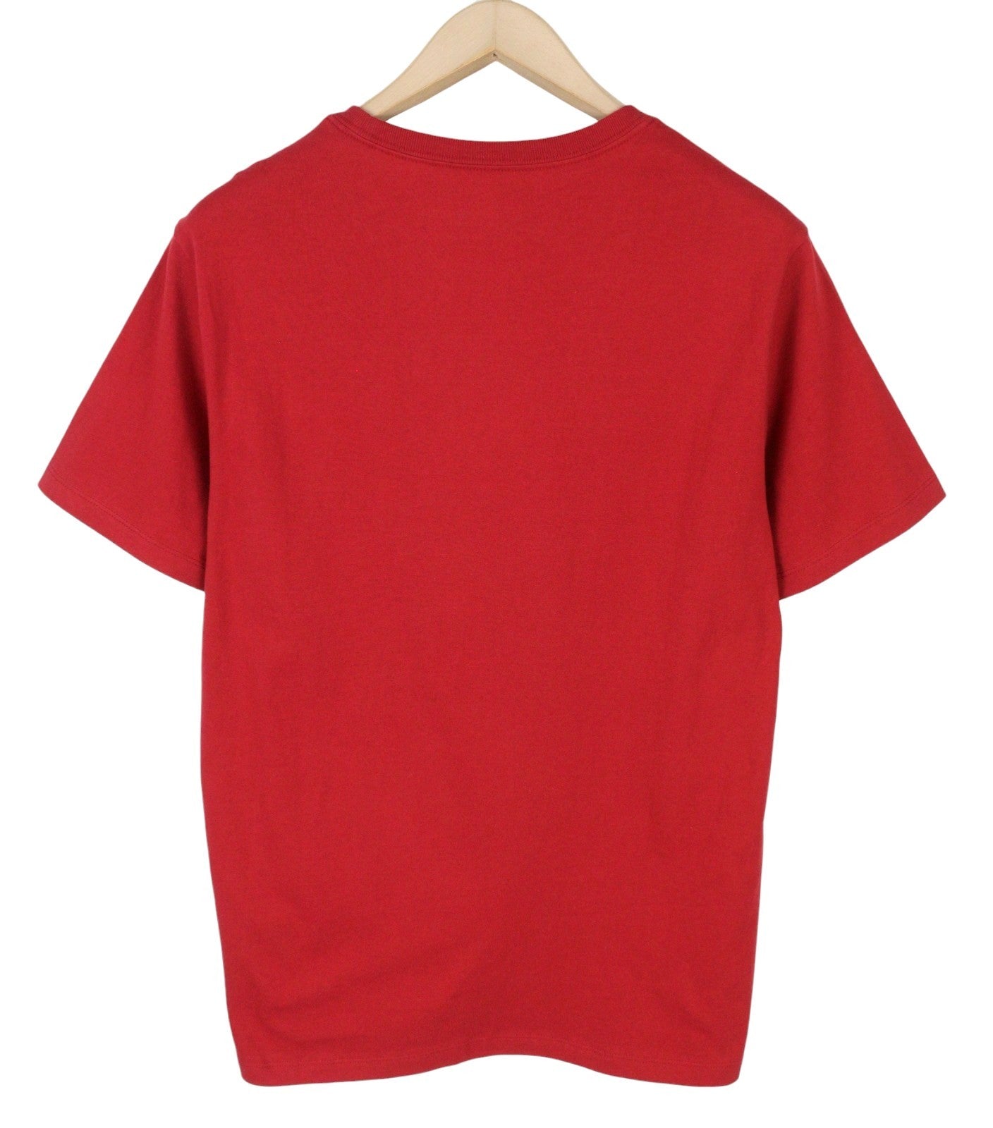 LEVI'S Standard Men T-Shirt M Red Cotton Crew Neck Short Sleeve Casual