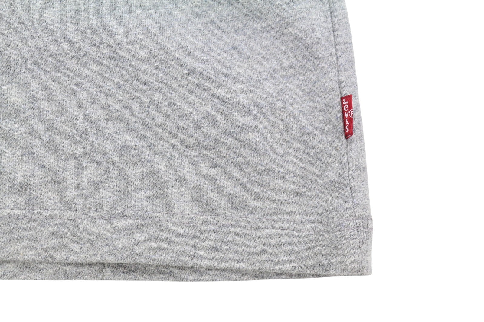 LEVI'S Standard Men T-Shirt XS Grey Melange Crew Neck Short Sleeve