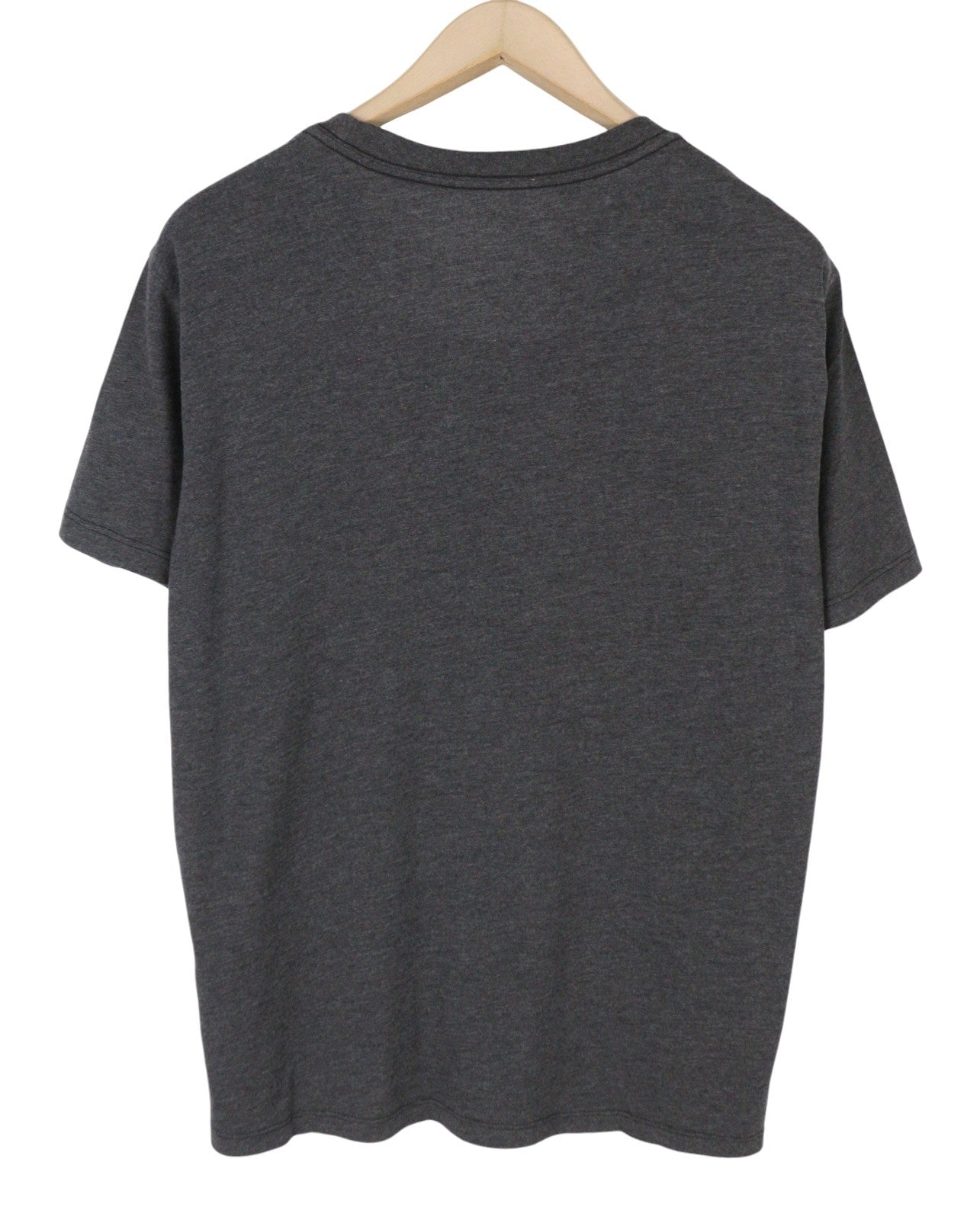 LEVI'S Standard Men T-Shirt L Dark Grey Melange Crew Neck Short Sleeve