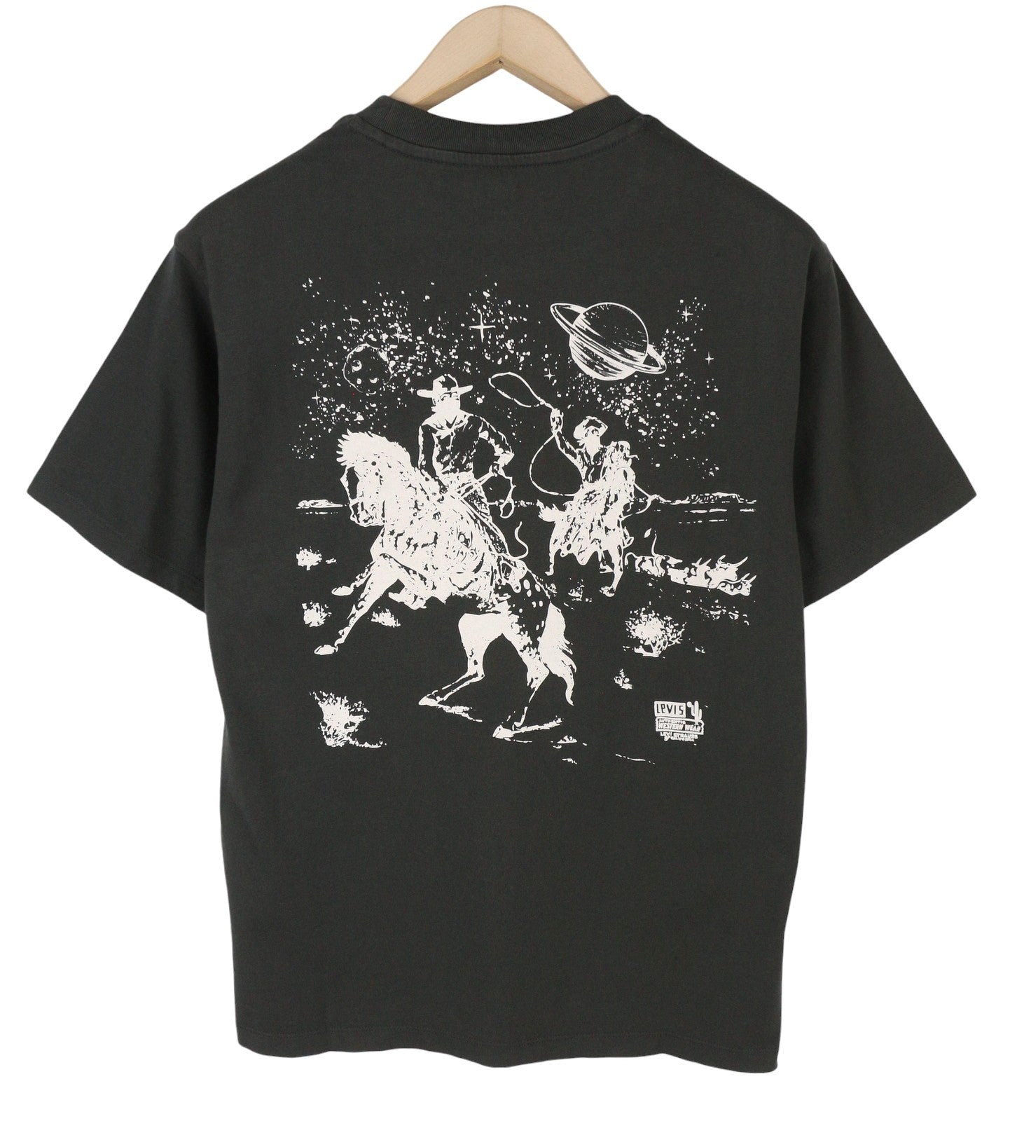 LEVI'S Vintage Fit Men T-Shirt XS Dark Grey Cotton Crew Neck Short Sleeve