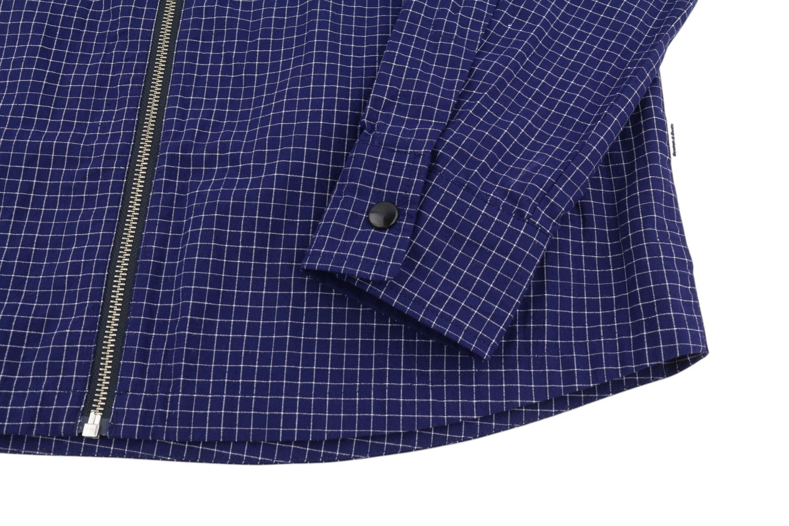 SCOTCH & SODA Men Jacket M Blue Plaid Pattern Hooded Full Zip Lightweight