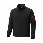 SALOMON Men Jacket M Black Clima Wind High Neck Fleece Lined Lightweight