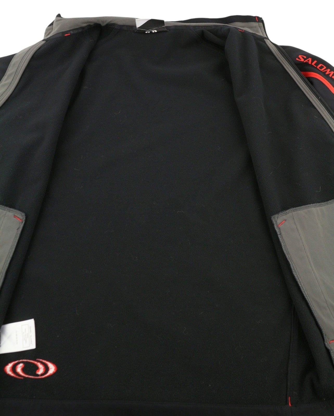 SALOMON Men Jacket M Black Clima Wind High Neck Fleece Lined Lightweight