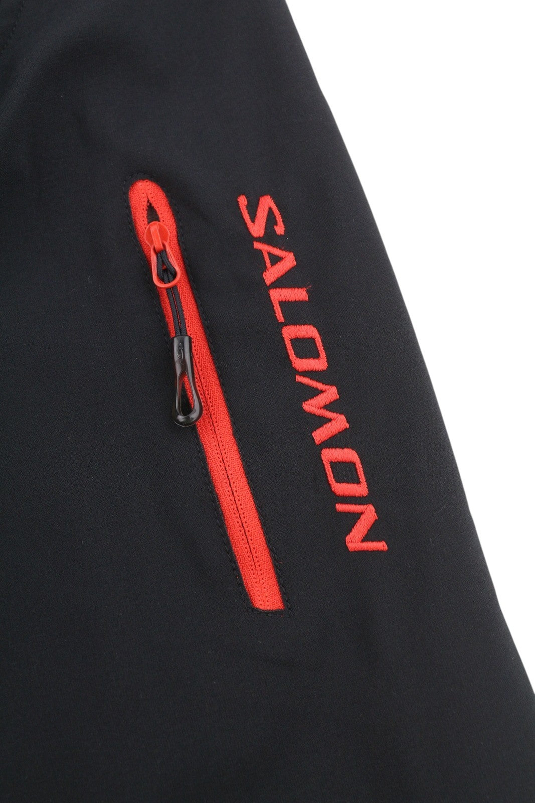 SALOMON Men Jacket M Black Clima Wind High Neck Fleece Lined Lightweight