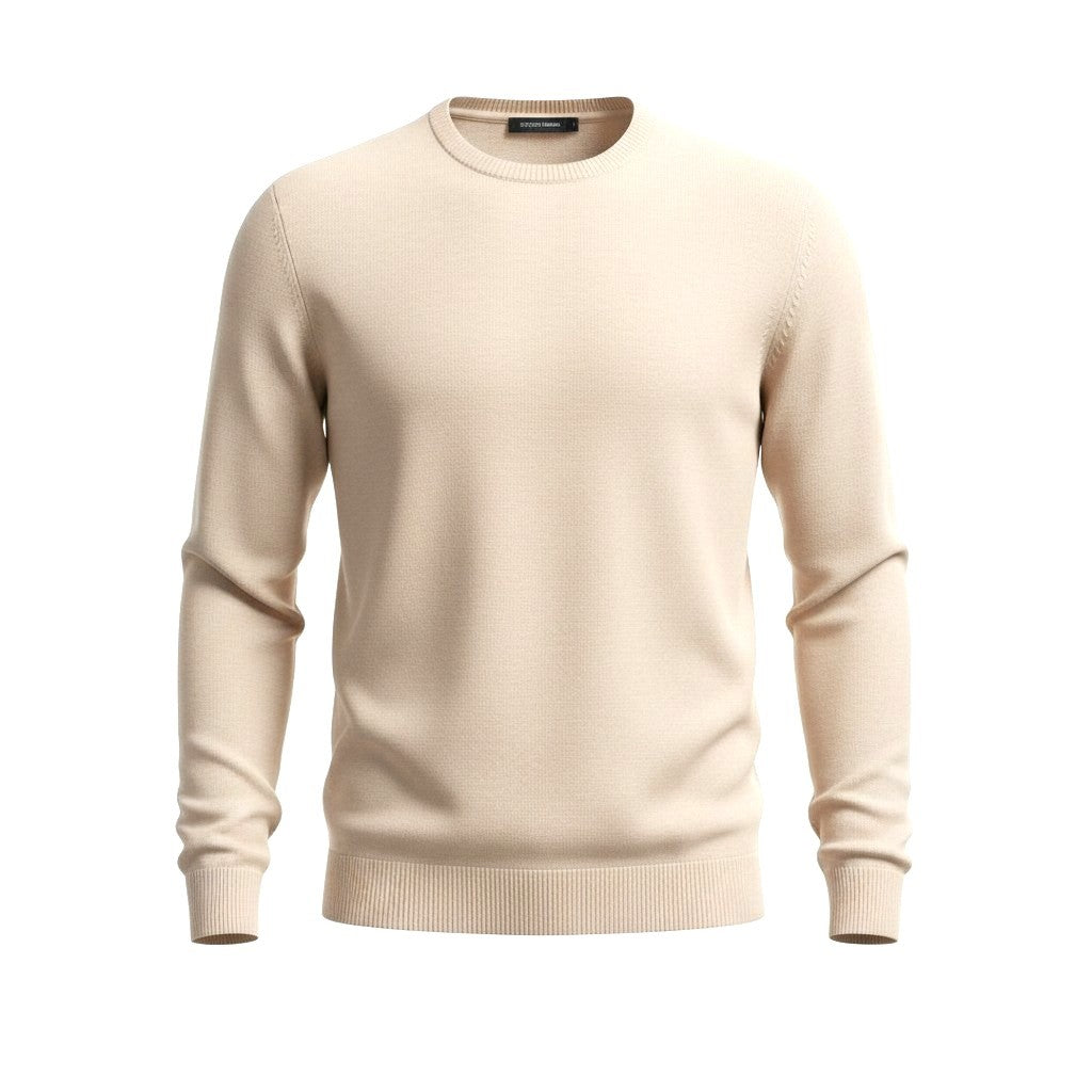 SCOTCH & SODA Men Jumper M Light Pink Melange Crew Neck Tight Knit Pull On