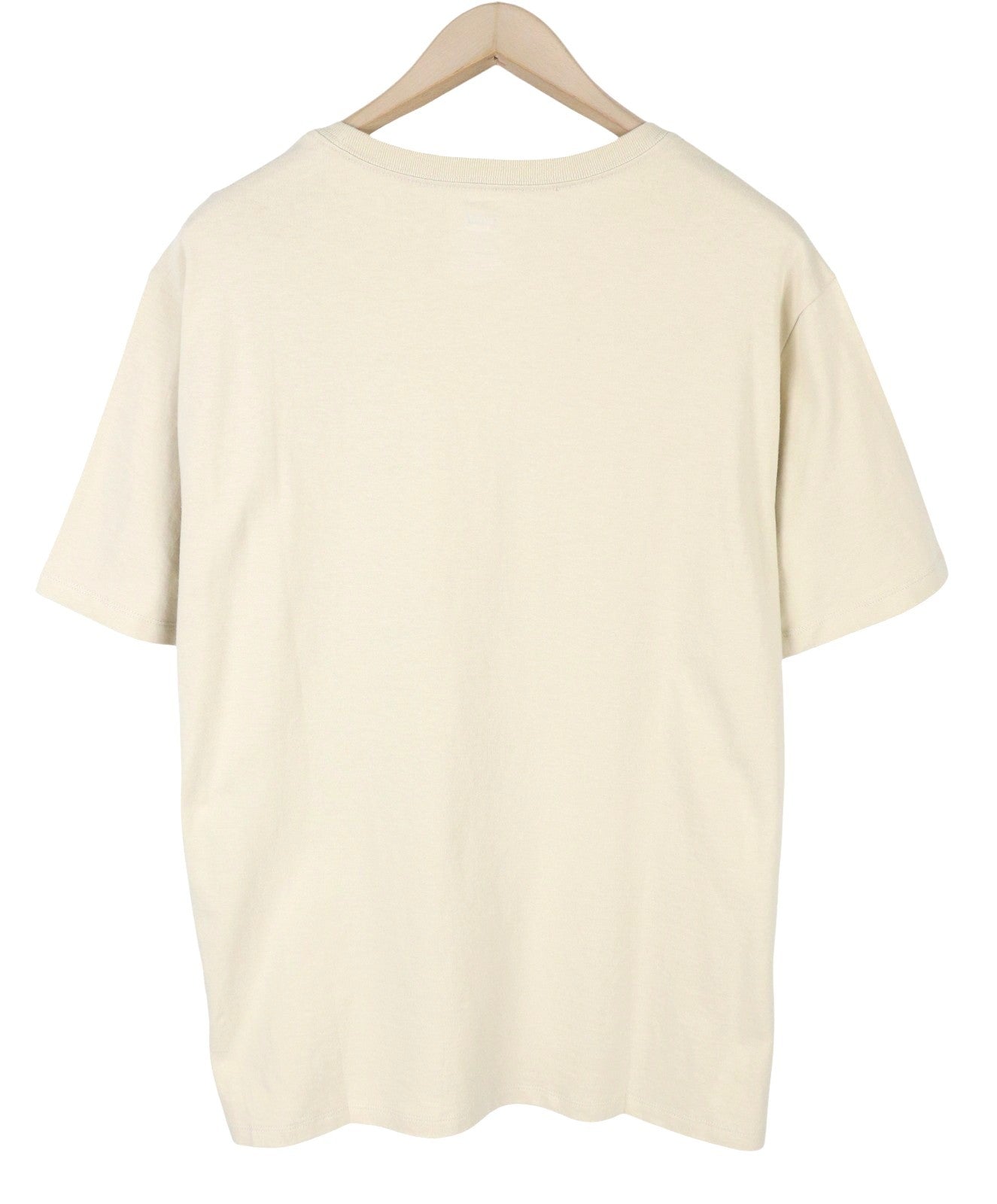 LEVI'S Standard Men T-Shirt XL Light Beige Cotton Crew Neck Short Sleeve