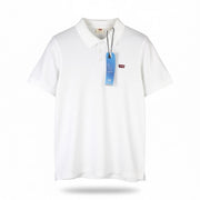 LEVI'S Standard Fit Men Polo XS White Cotton Logo Short Sleeve