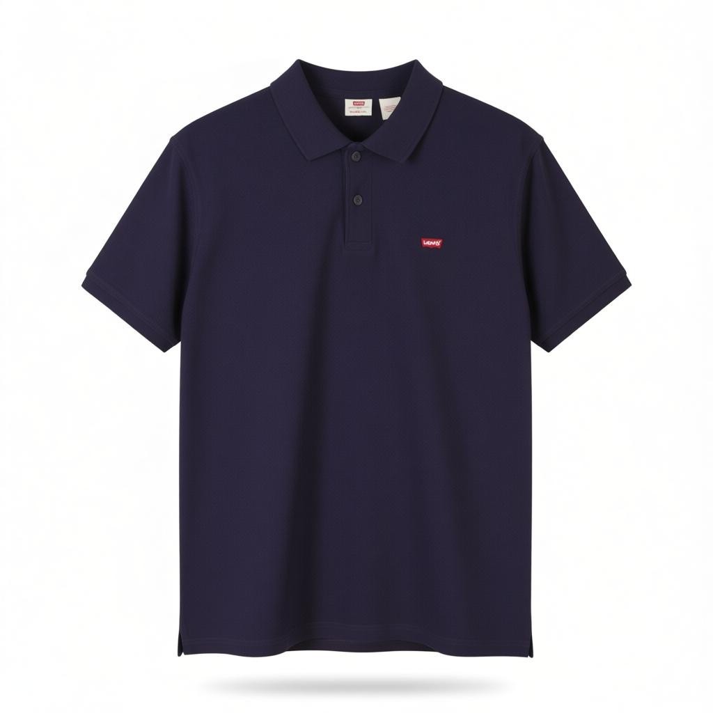 LEVI'S Standard Fit Men Polo M Purple Cotton Logo Short Sleeve