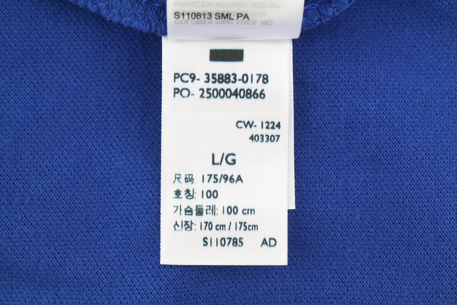 LEVI'S Standard Fit Men Polo L Blue Cotton Logo Short Sleeve