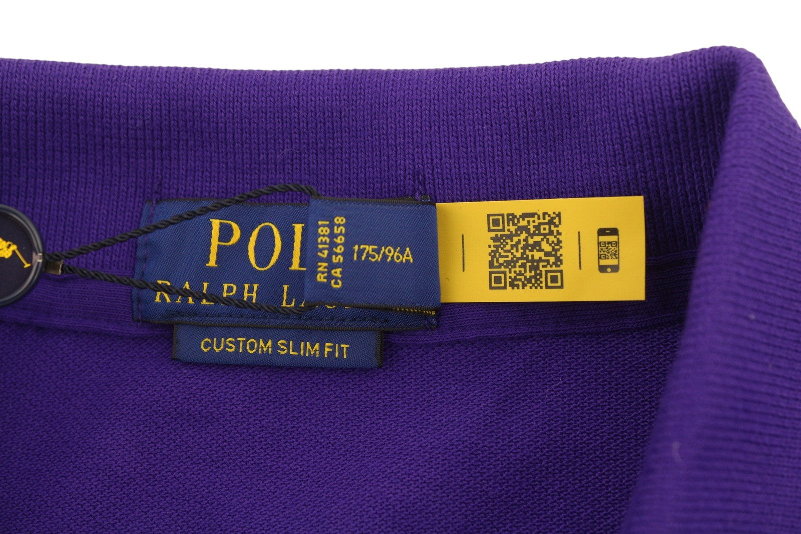 RALPH LAUREN Custom Slim Fit Men Polo M Purple Cotton Pony Logo Short Sleeve