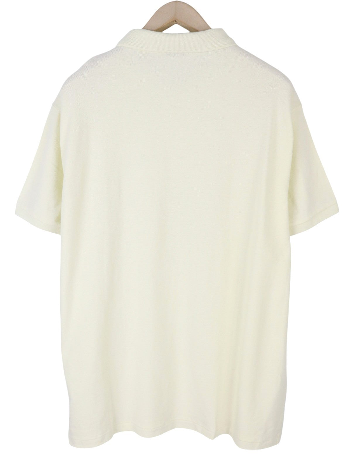 RALPH LAUREN Custom Slim Fit Men Polo 2XL Cream Cotton Logo Short Sleeve