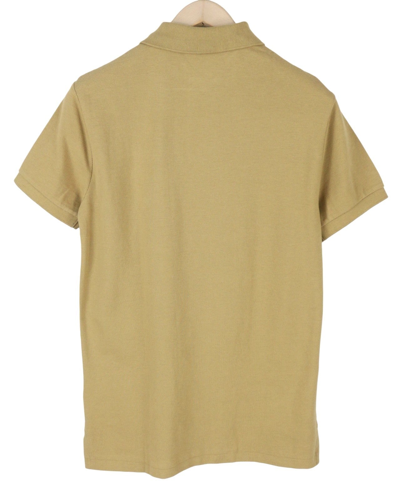 RALPH LAUREN Custom Slim Fit Men Polo S Beige Cotton Logo Short Sleeve