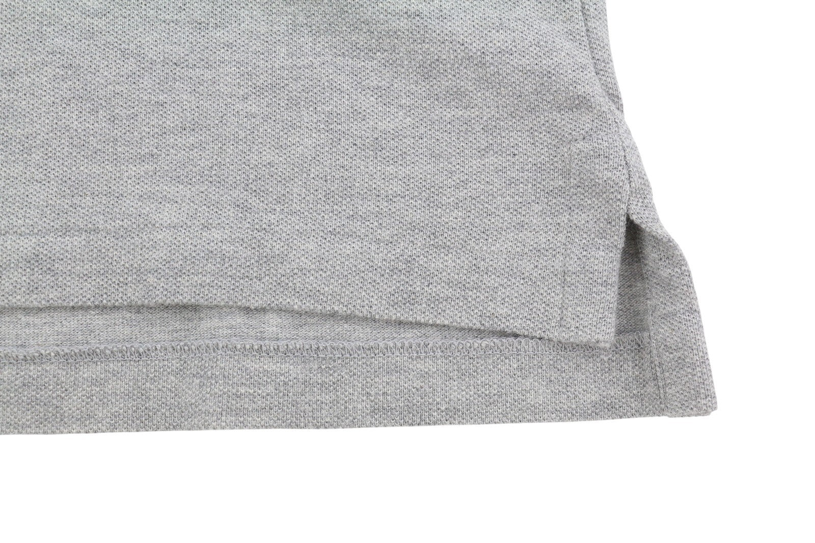 RALPH LAUREN Custom Slim Fit Men Polo S Grey Melange Cotton Short Sleeve