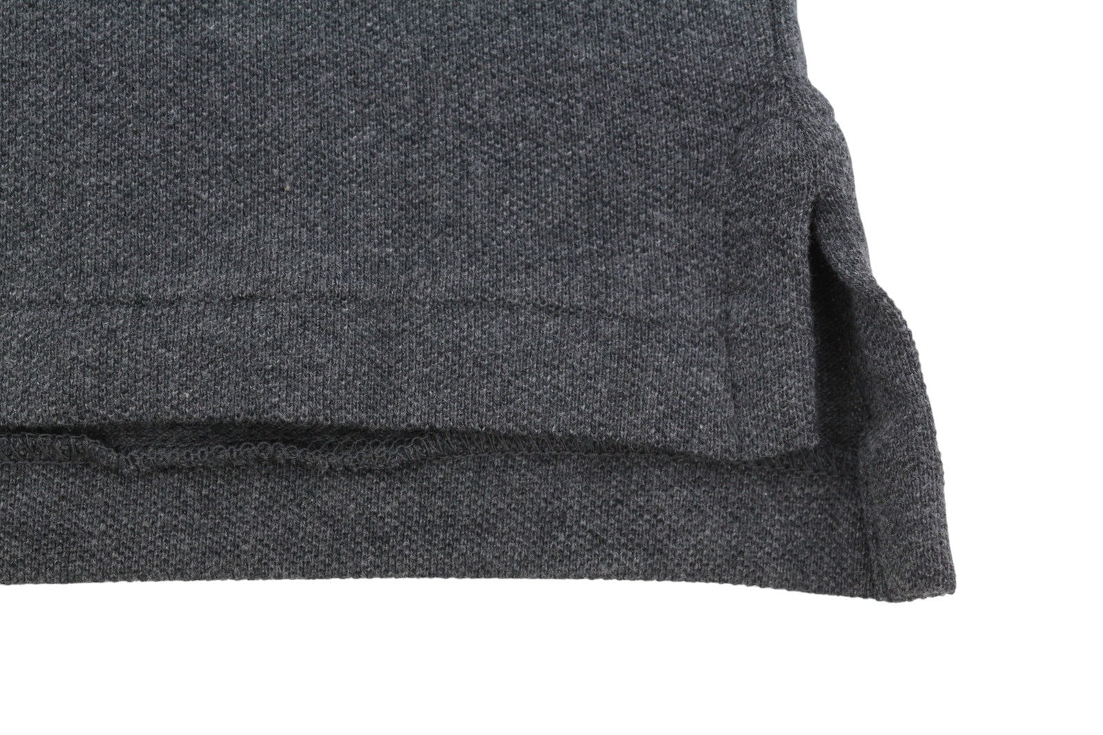 RALPH LAUREN Custom Slim Fit Men Polo M Dark Grey Melange Cotton Sleeve