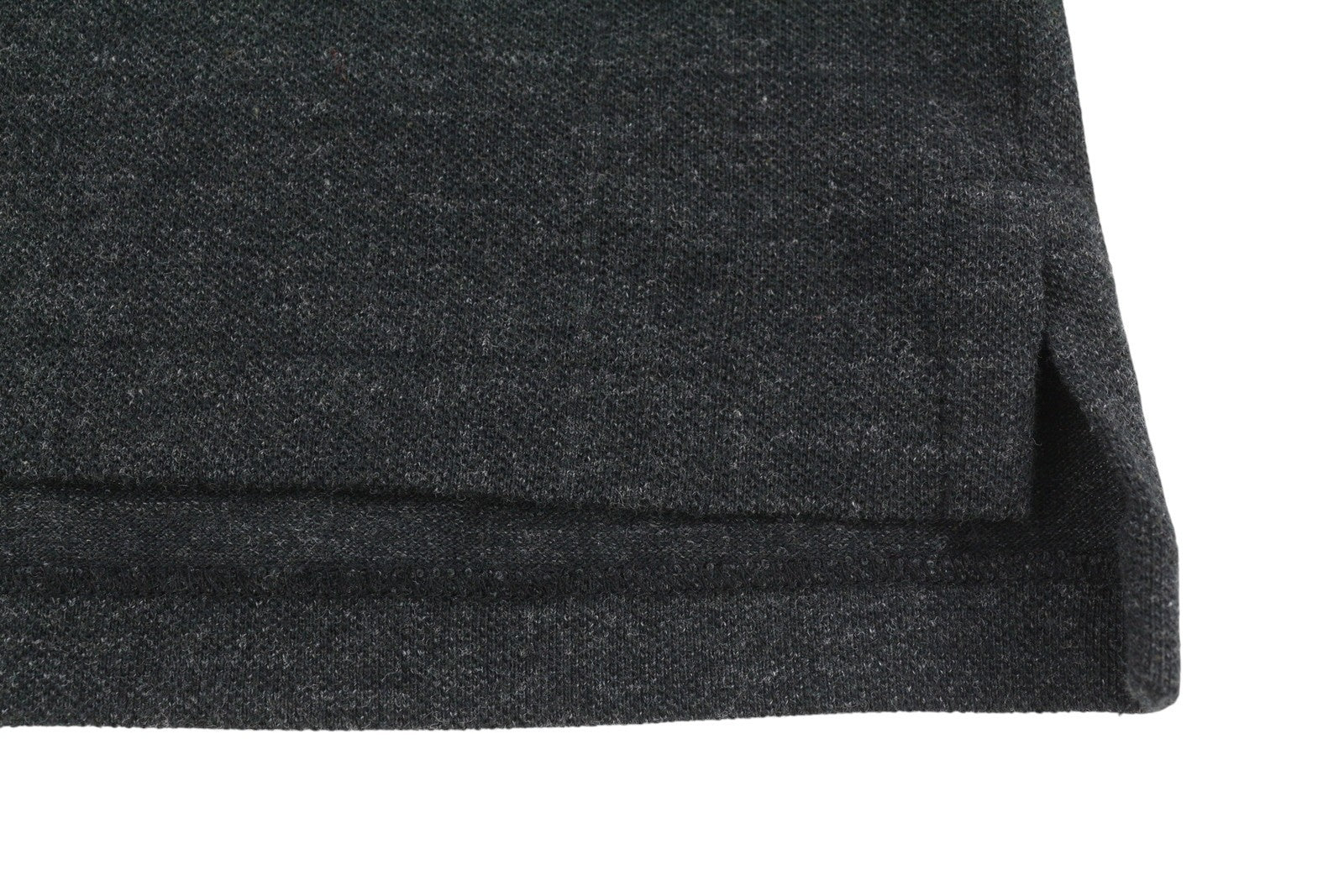 RALPH LAUREN Custom Slim Fit Men Polo M Black Melange Cotton Short Sleeve
