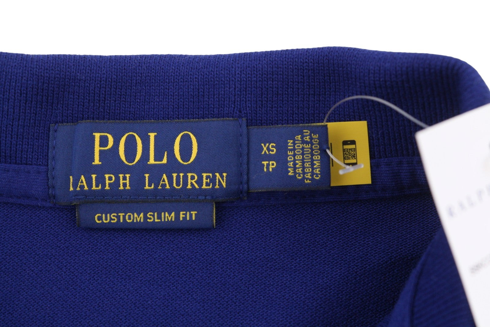RALPH LAUREN Custom Slim Fit Men Polo XS Dark Cotton Logo Short Sleeve