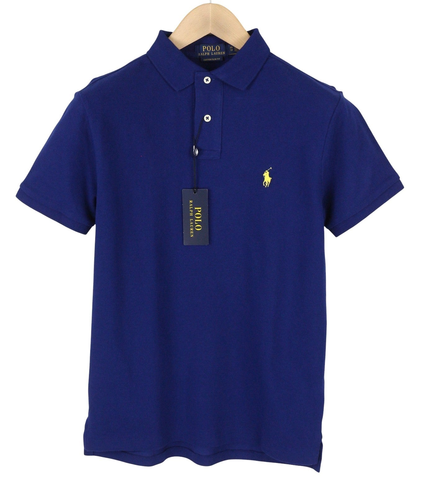 RALPH LAUREN Custom Slim Fit Men Polo XS Dark Cotton Logo Short Sleeve