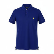 RALPH LAUREN Custom Slim Fit Men Polo 2XL Dark Cotton Logo Short Sleeve