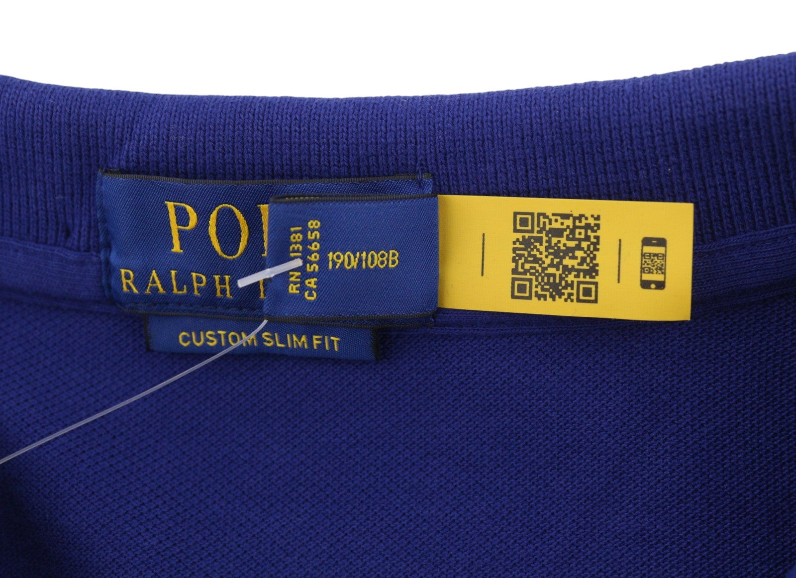 RALPH LAUREN Custom Slim Fit Men Polo 2XL Dark Cotton Logo Short Sleeve