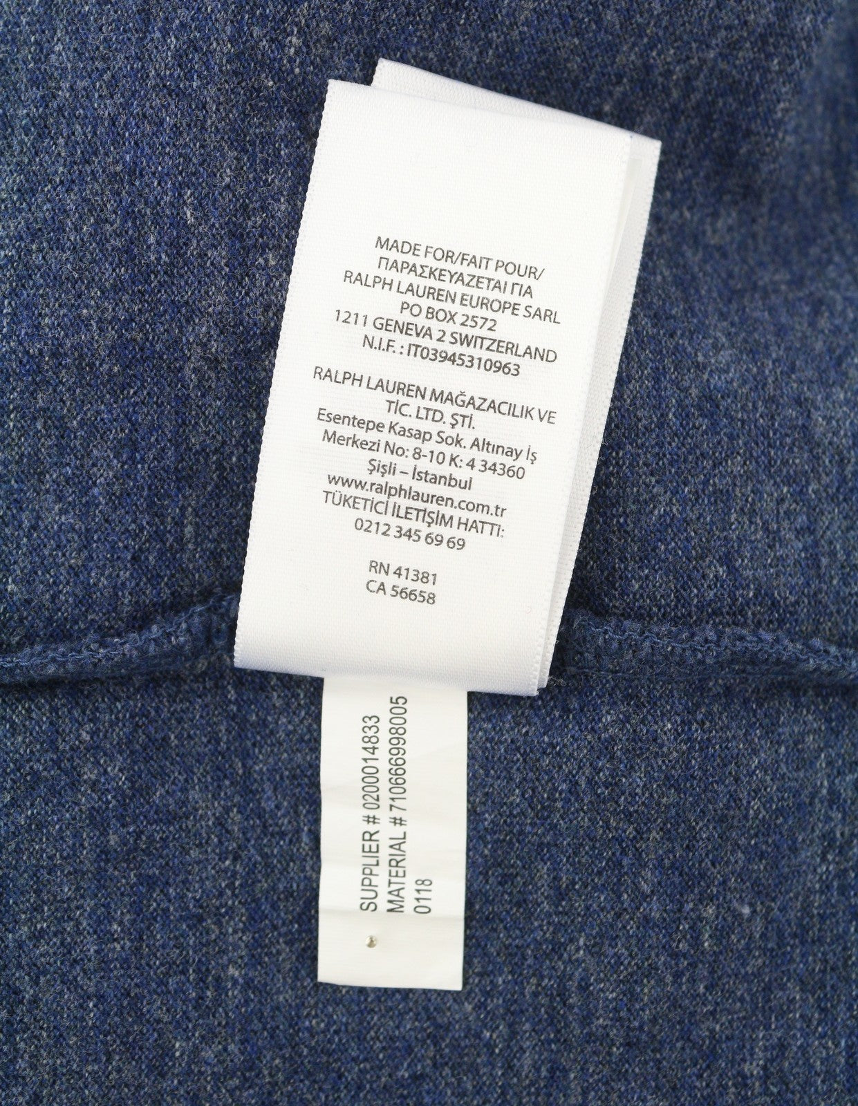 RALPH LAUREN Custom Slim Fit Men Polo XS Melange Cotton Logo Short Sleeve