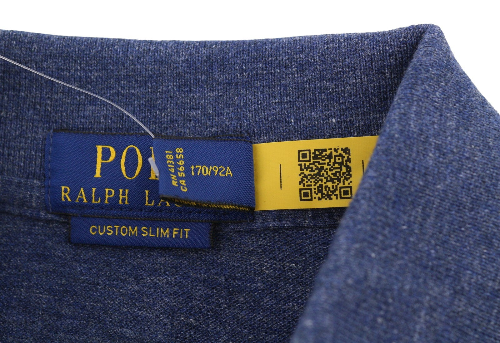 RALPH LAUREN Custom Slim Fit Men Polo S Melange Cotton Logo Short Sleeve