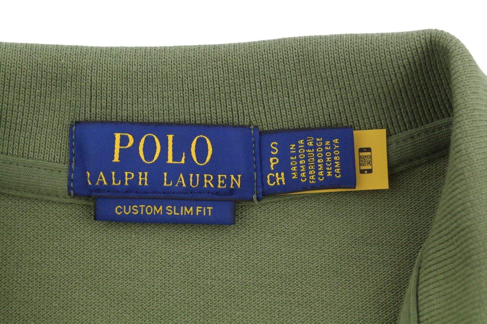 RALPH LAUREN Custom Slim Fit Men Polos S Green Pony Logo Short Sleeve