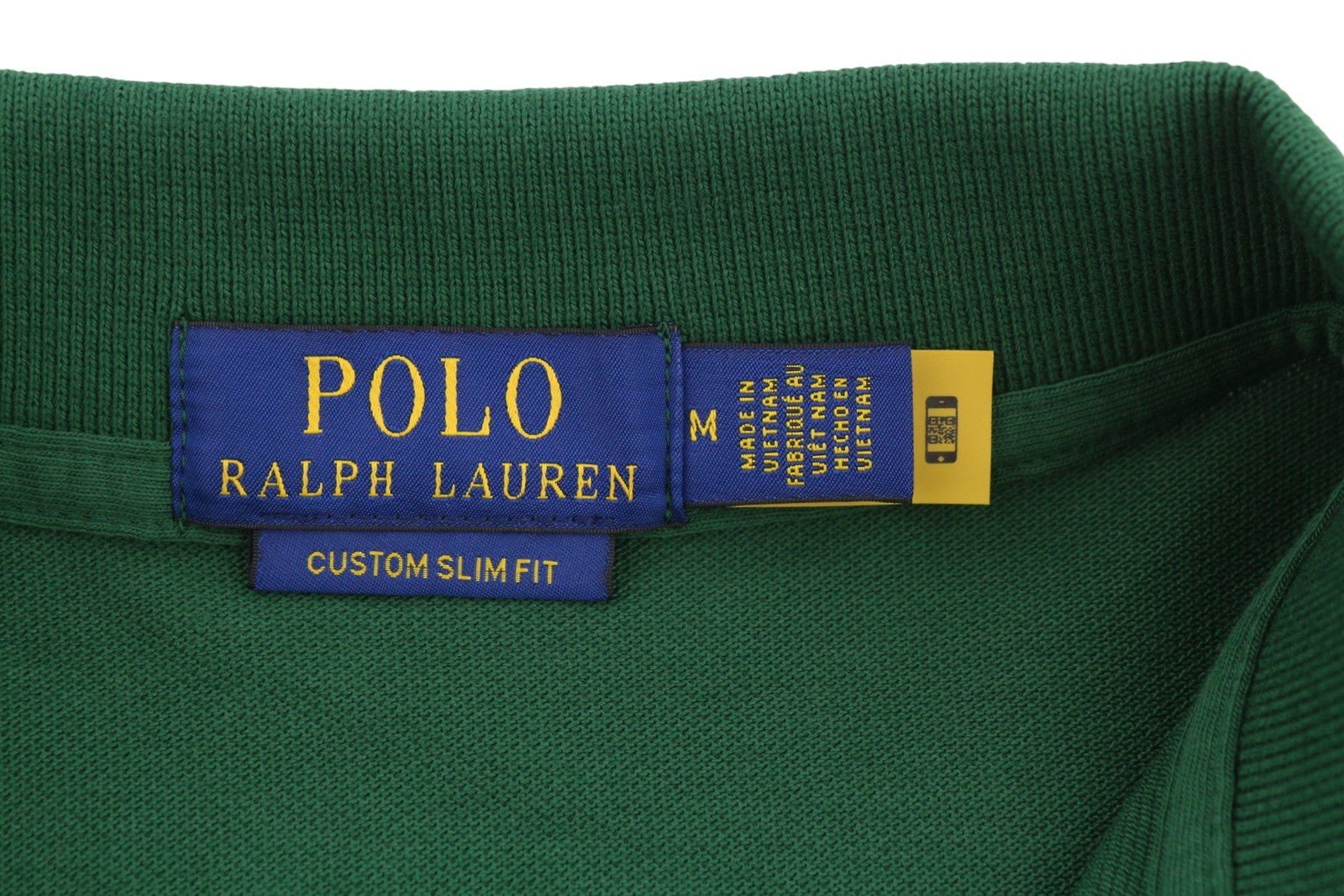 RALPH LAUREN Custom Slim Fit Men Polos M Green Pony Logo Short Sleeve