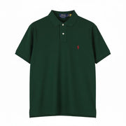 RALPH LAUREN Custom Slim Fit Men Polos L Green Pony Logo Short Sleeve Top