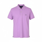 GANT Contrast Collar Pique SS Rugger Men T-Shirt M Lilac Polo Logo