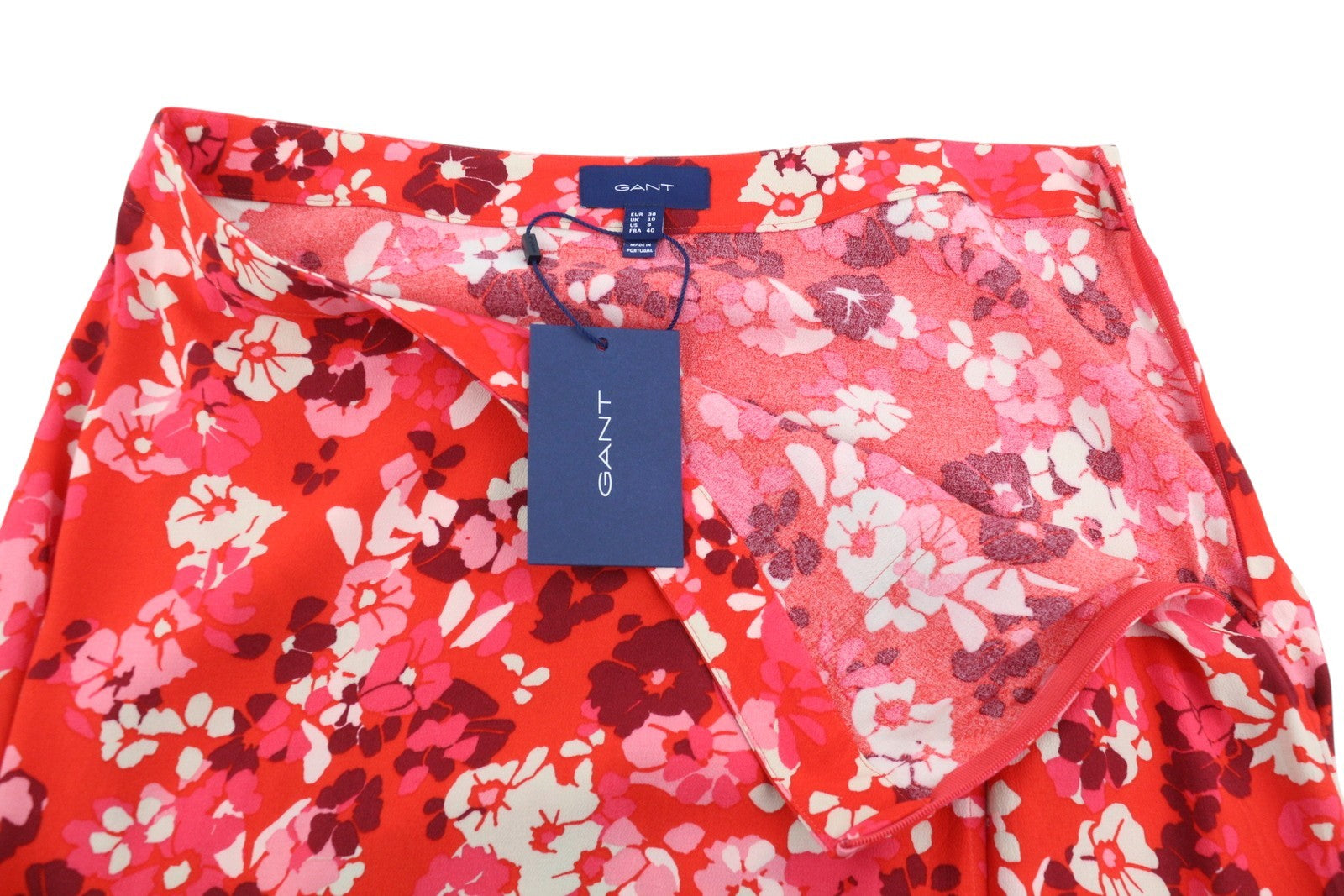 GANT Liberation Bouquet Wrap Women Skirt EU38 Red Floral Print Midi
