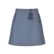 GANT Dogtooth Jersey Women Skirt EU40 Blue Patterned Lined Mini