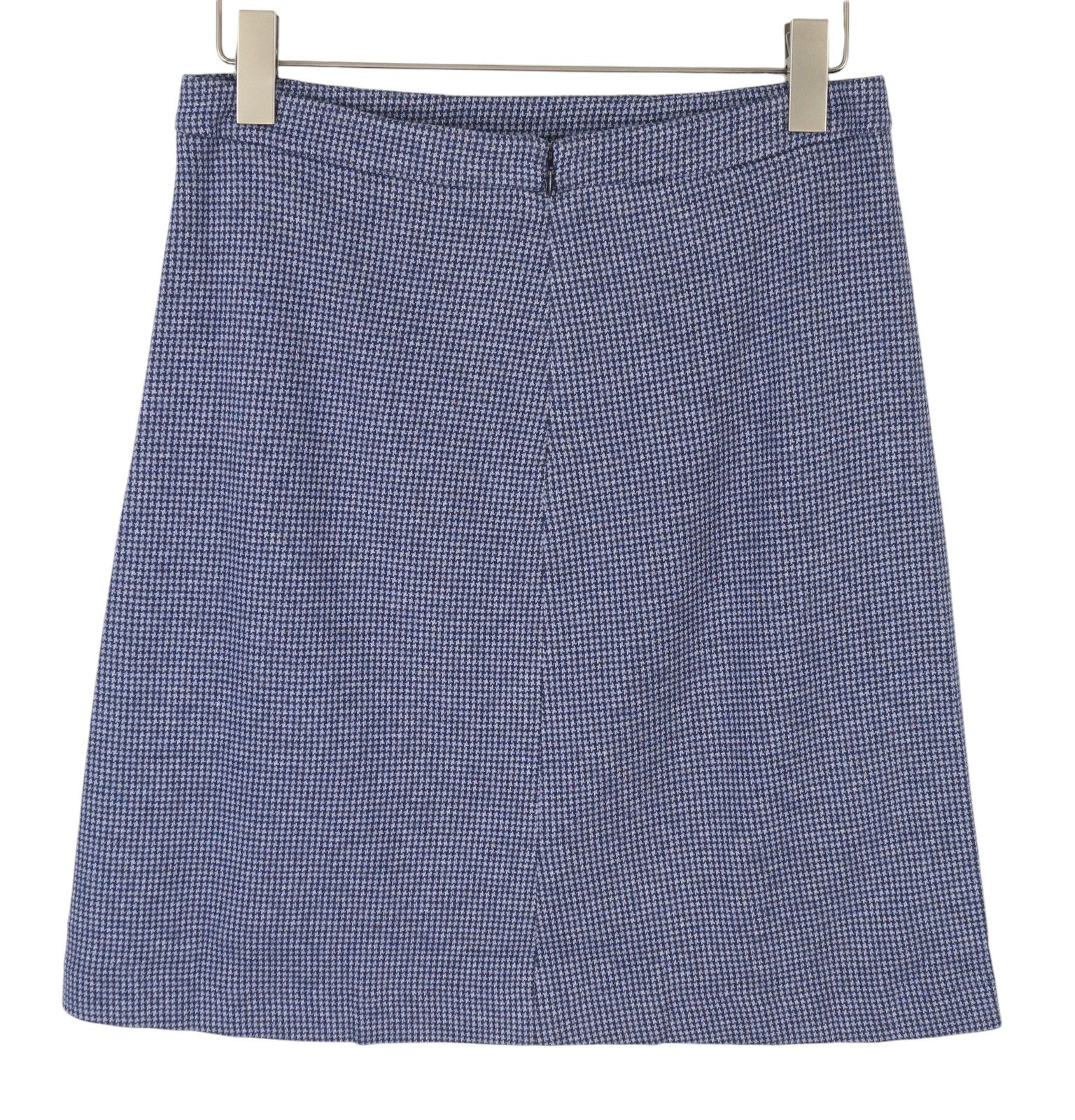 GANT Dogtooth Jersey Women Skirt EU40 Blue Patterned Lined Mini