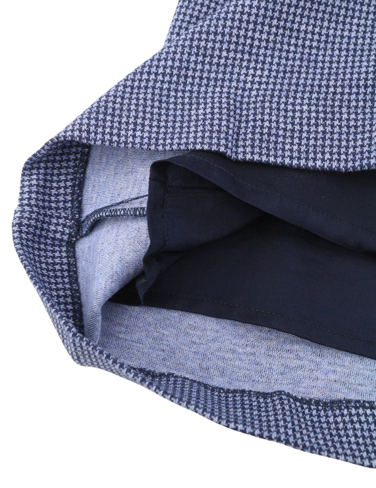 GANT Dogtooth Jersey Women Skirt EU40 Blue Patterned Lined Mini