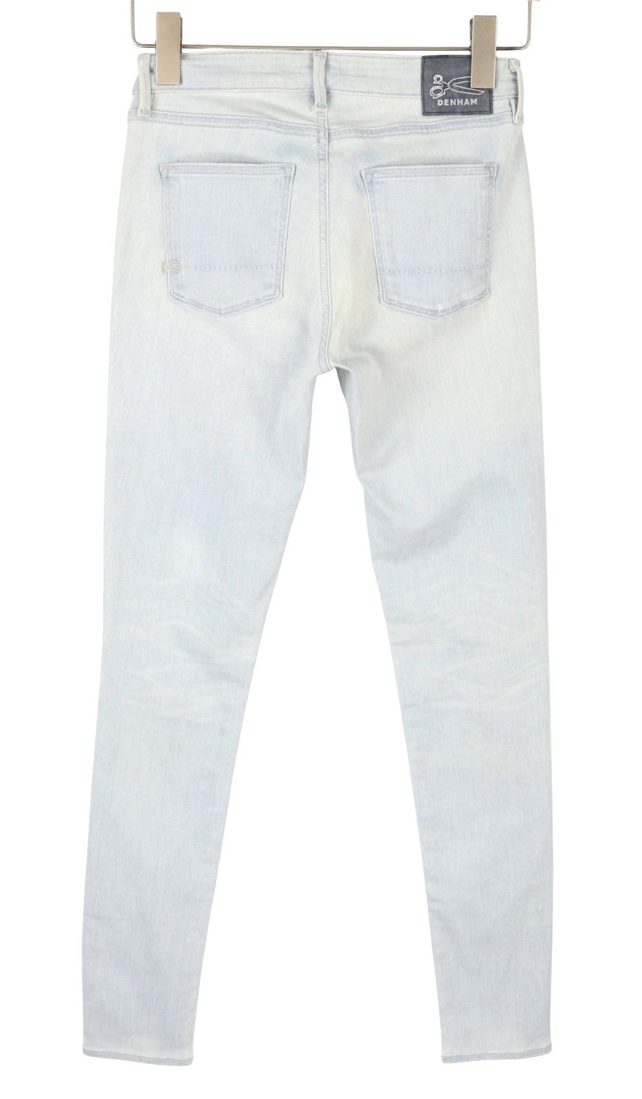 DENHAM Spray Women Jeans W26/L32 Blue Faded Stretch Distressed Skinny Fit