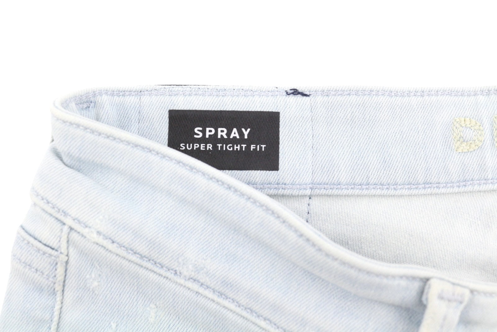 DENHAM Spray Women Jeans W26/L32 Blue Faded Stretch Distressed Skinny Fit