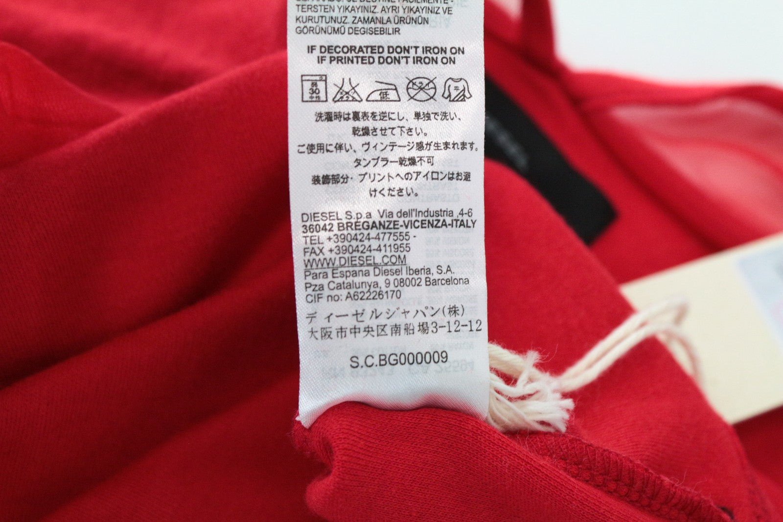 DIESEL T-Plasma Women Top S Red Mesh Cotton Breathable Stretch Lightweight