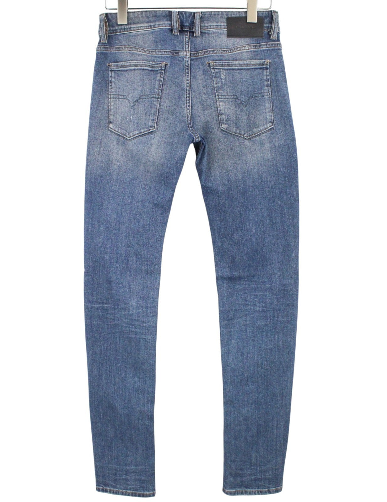 DIESEL Sleenker 069FI Men Jeans W28/L32 Slim Skinny Faded Cotton Stretch Blue