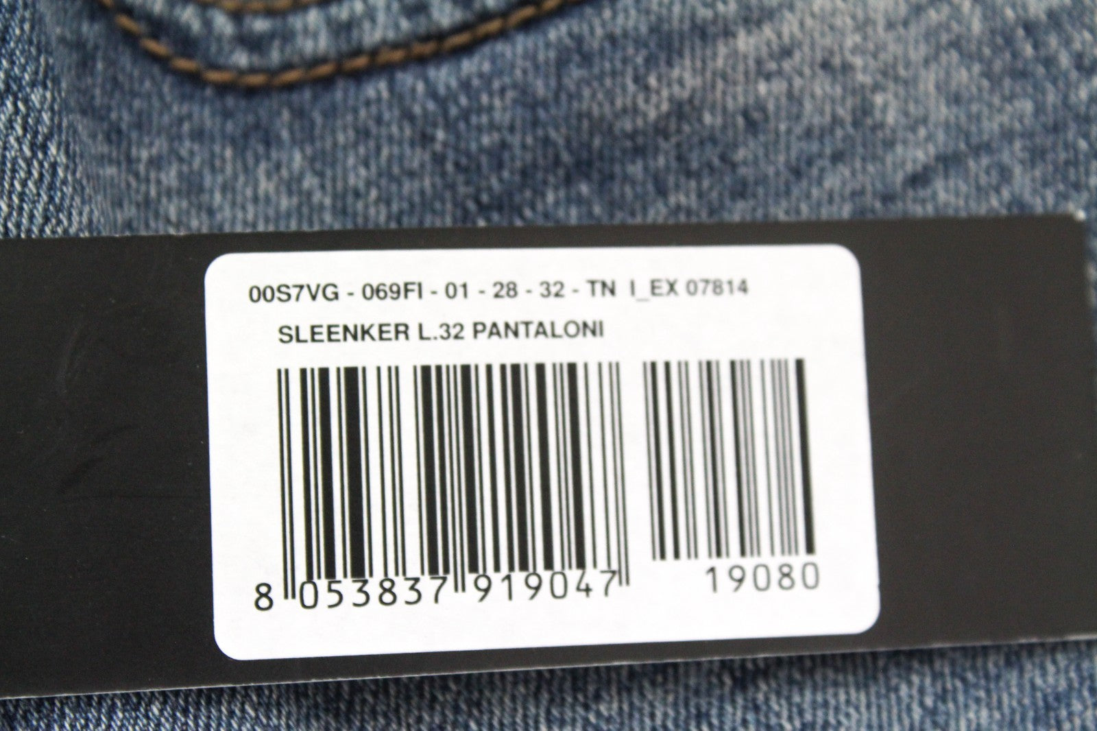 DIESEL Sleenker 069FI Men Jeans W28/L32 Slim Skinny Faded Cotton Stretch Blue