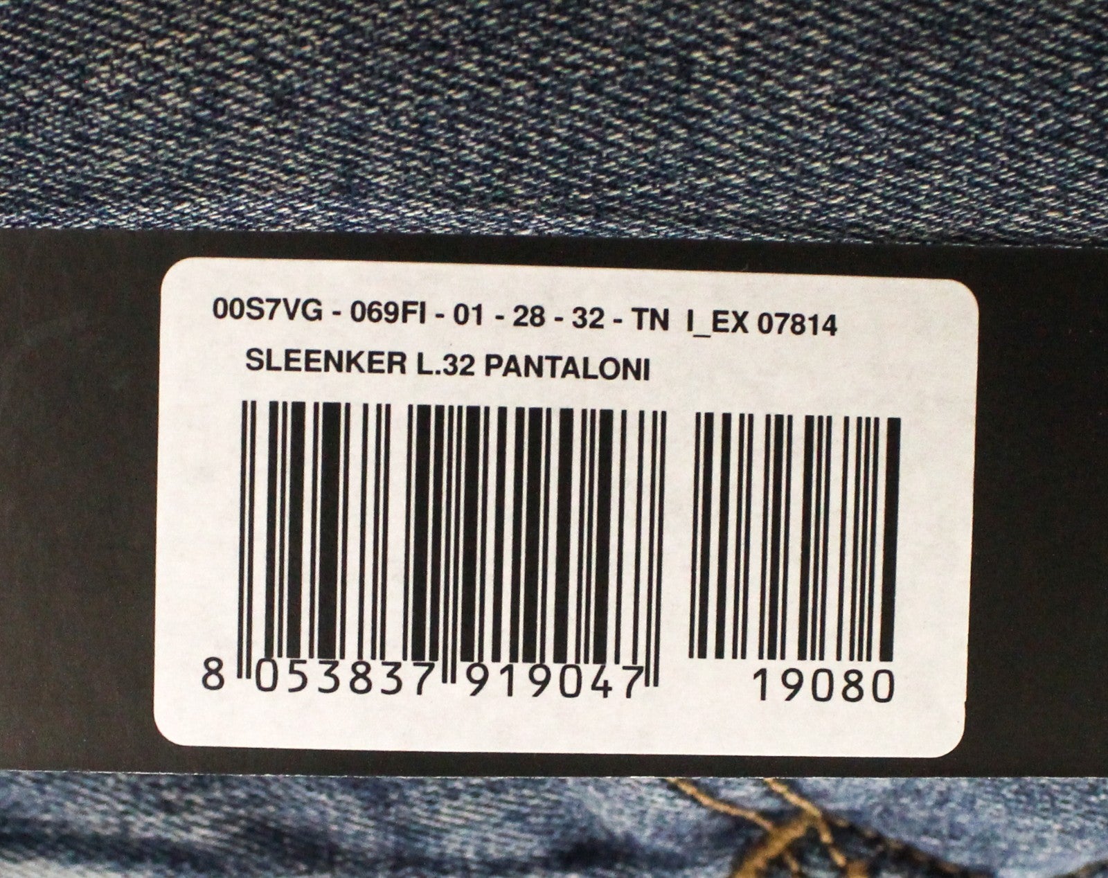 DIESEL Sleenker 069FI Men Jeans W28/L32 Slim Skinny Faded Cotton Stretch Blue