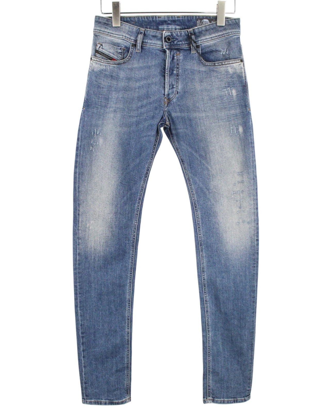 DIESEL Sleenker 069FI Men Jeans W28/L32 Slim Skinny Fit Faded Wash Stretch Blue