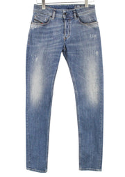 DIESEL Sleenker 069FI Men Jeans W29/L32 Slim Skinny Cotton Stretch Blue 5-Pocket