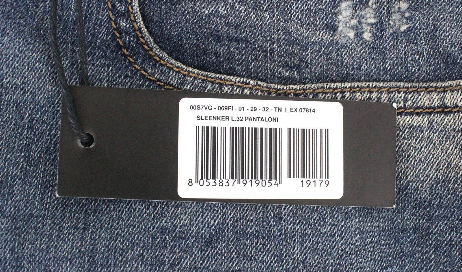 DIESEL Sleenker 069FI Men Jeans W29/L32 Slim Skinny Cotton Stretch Blue 5-Pocket
