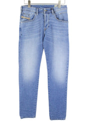 DIESEL D-Bazer 087AQ Men Jeans W28/L32 Tapered Cotton Stretch Light Blue