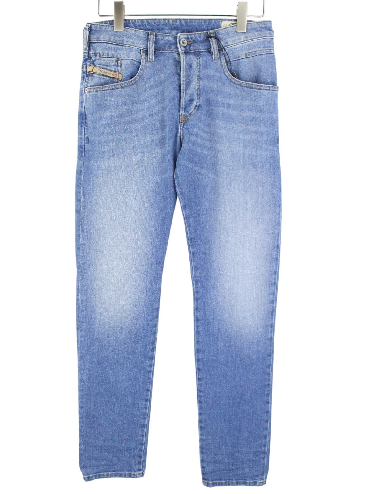 DIESEL D-Bazer 087AQ Men Jeans W29/L32 Taper Fit Cotton Stretch Light Blue